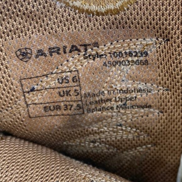 Ariat Heritage Roughstock Women's Brown Black Leather Western Cowboy Boots Sz 6 - Picture 6 of 6